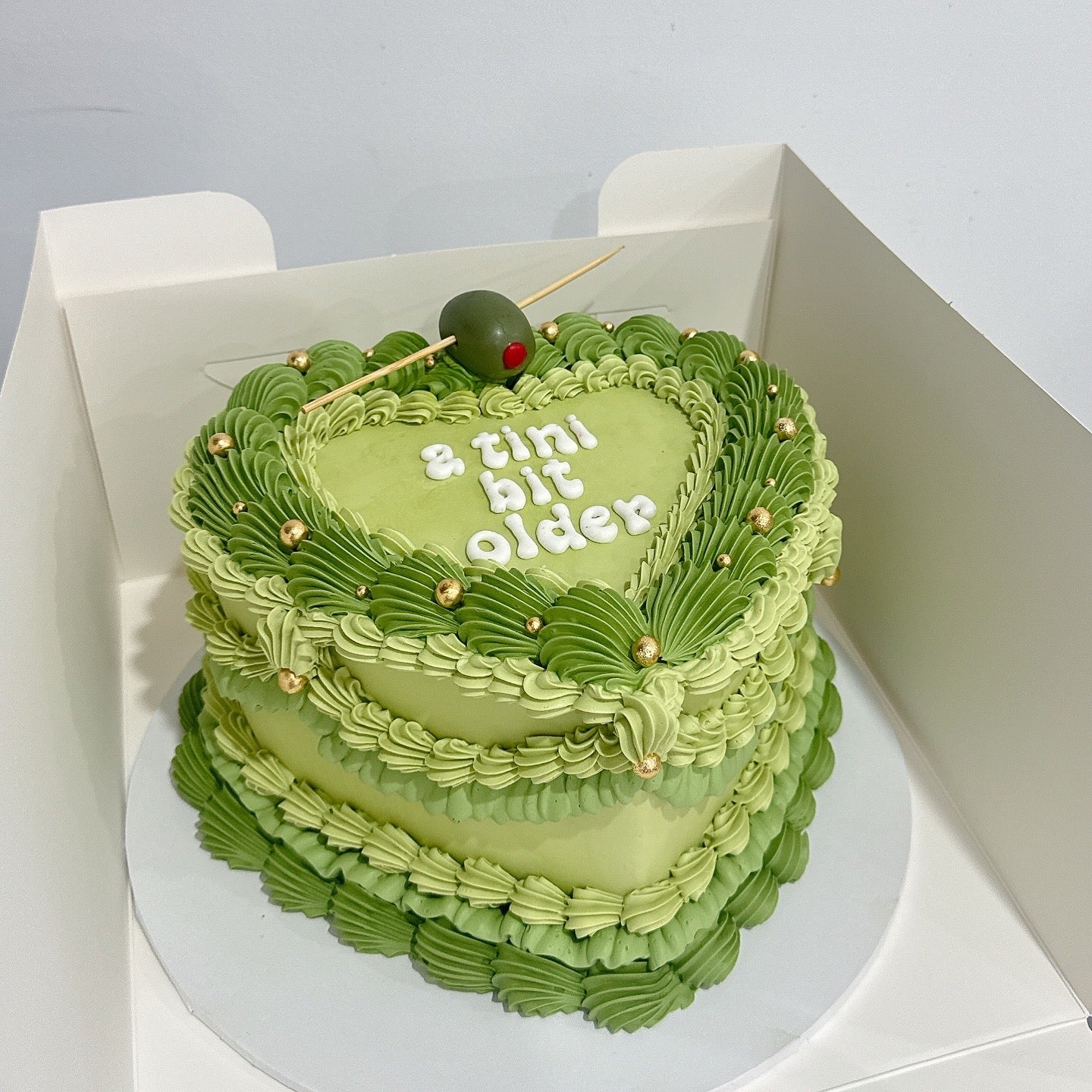 Green Olive Vintage Birthday Cake Sydney