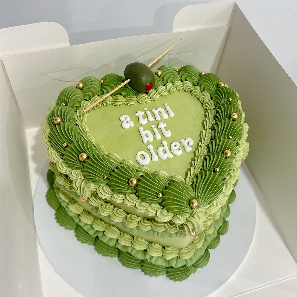 Green Olive Vintage Birthday Cake Sydney