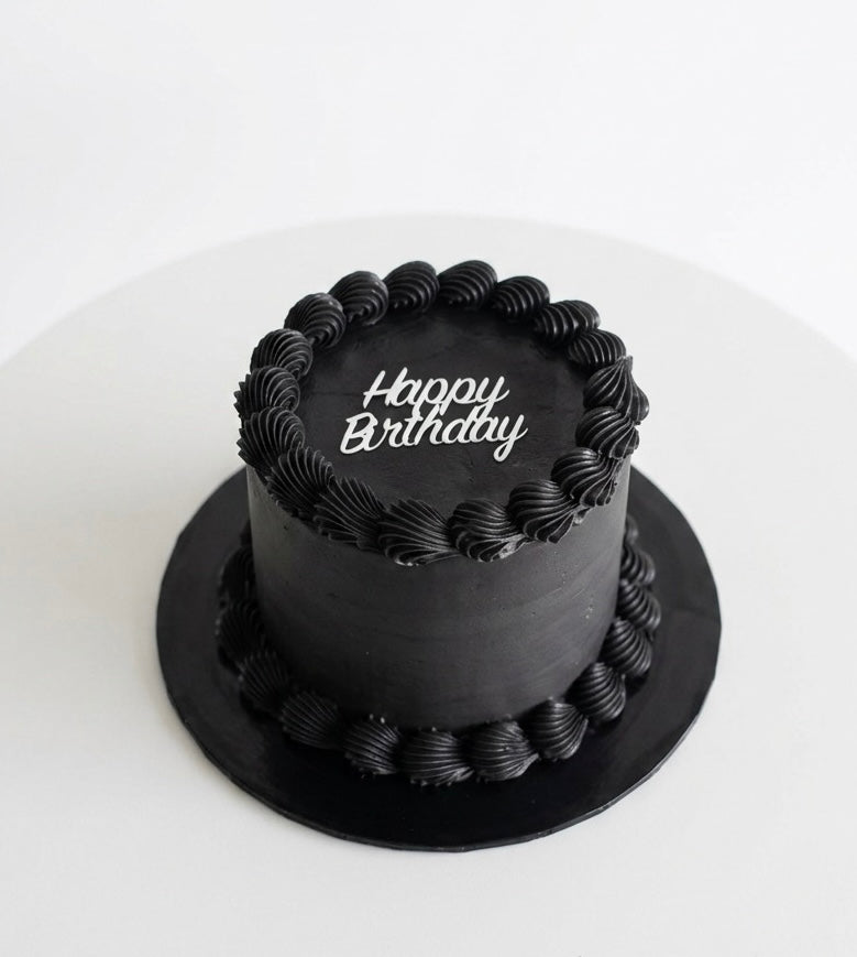 Black Round Vintage Cake Sydney