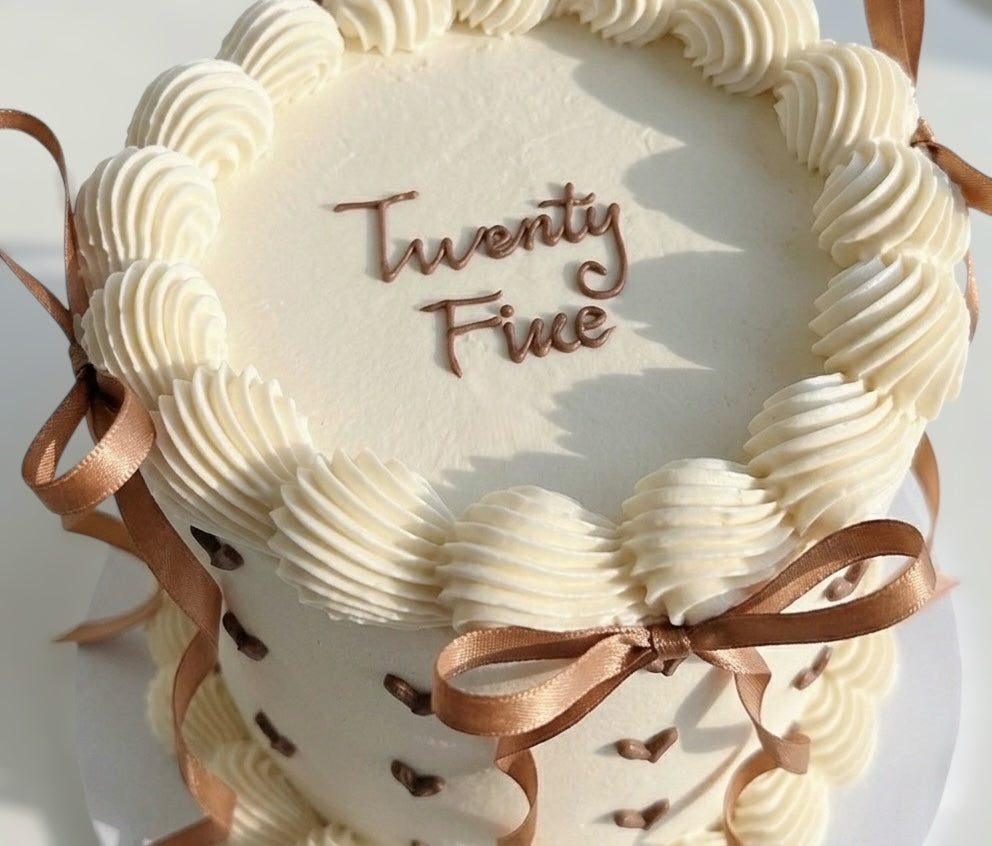Vintage Cake Sydney With Brown Bows