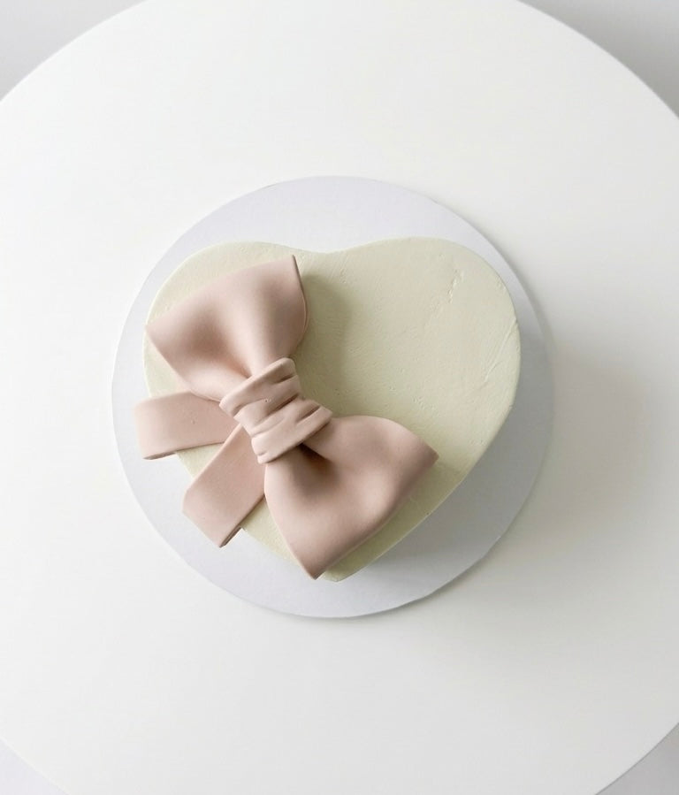 Pretty Bow Heart Cake Sydney