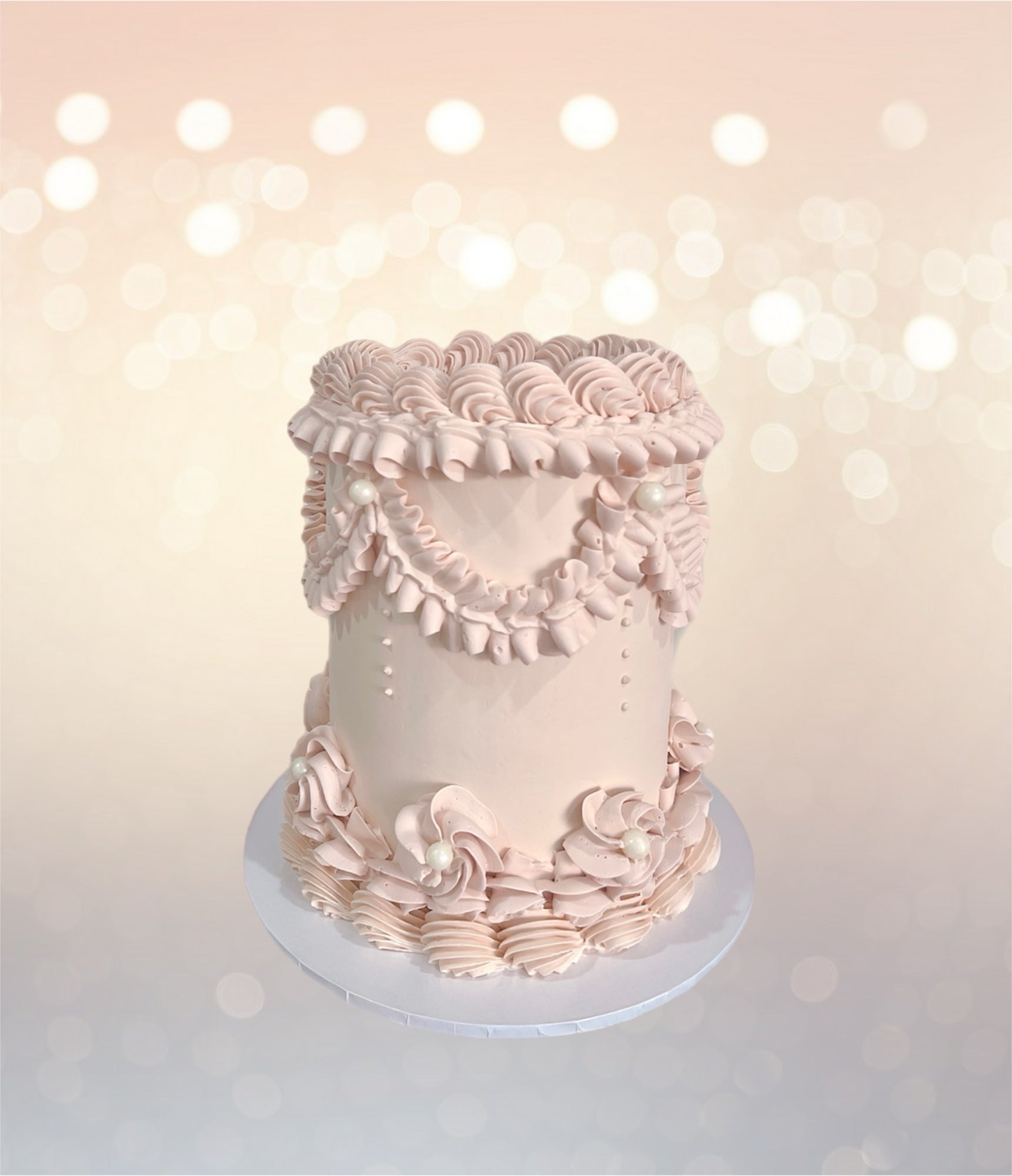 Nude Round Vintage Cake Sydney