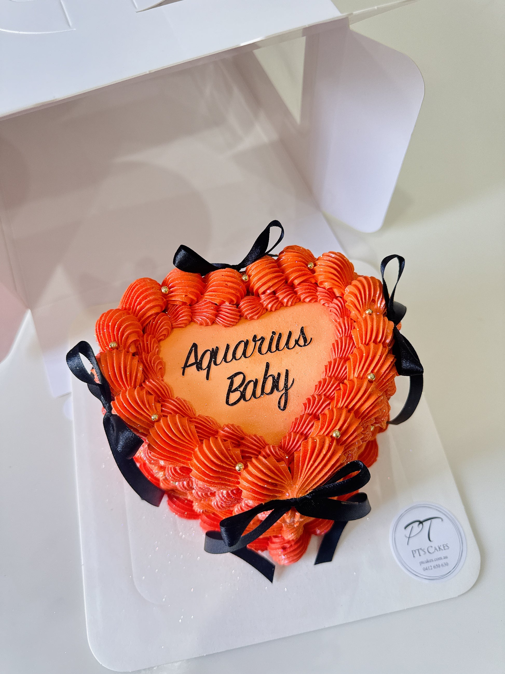 Bright Orange Vintage Cake Sydney