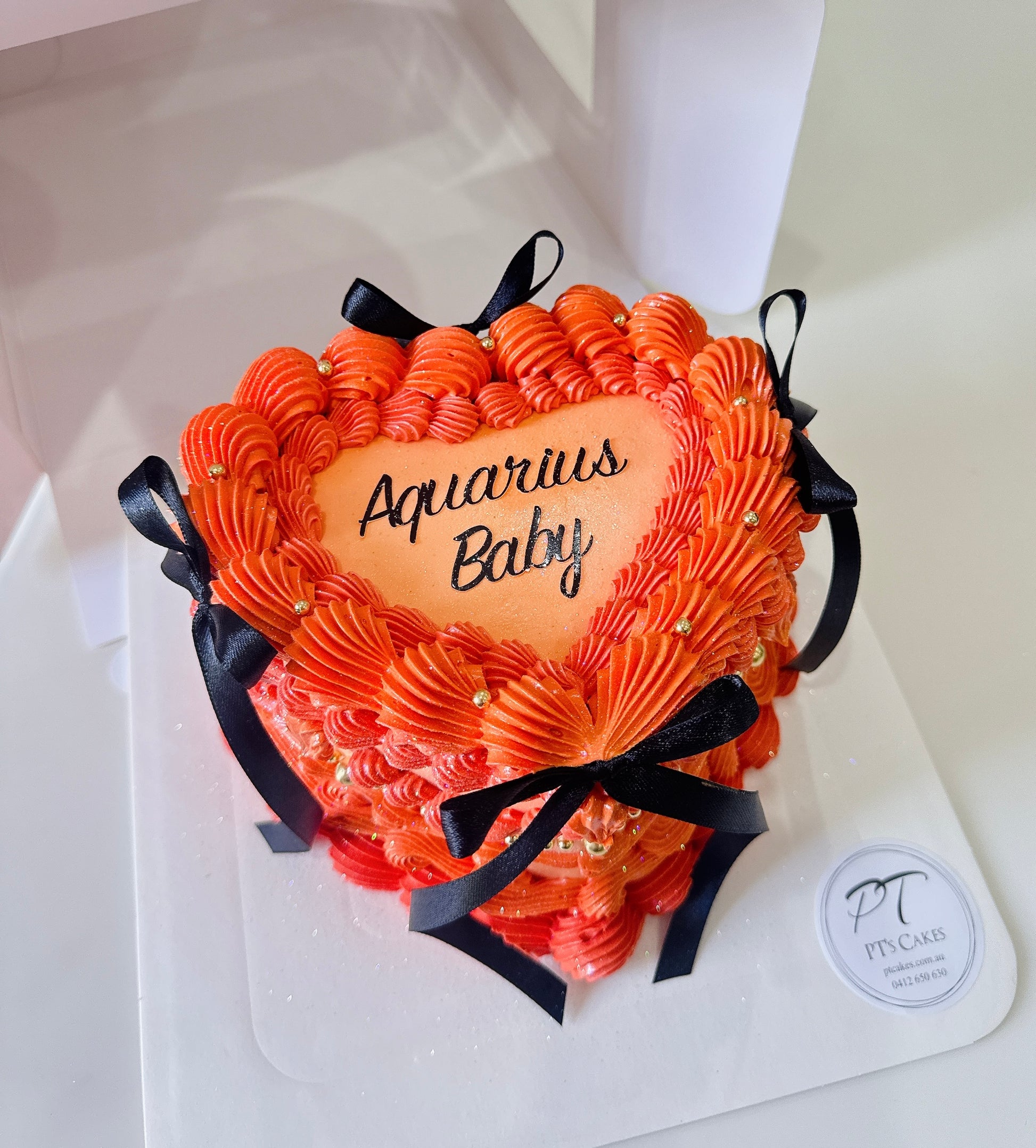 Bright Orange Vintage Cake Sydney