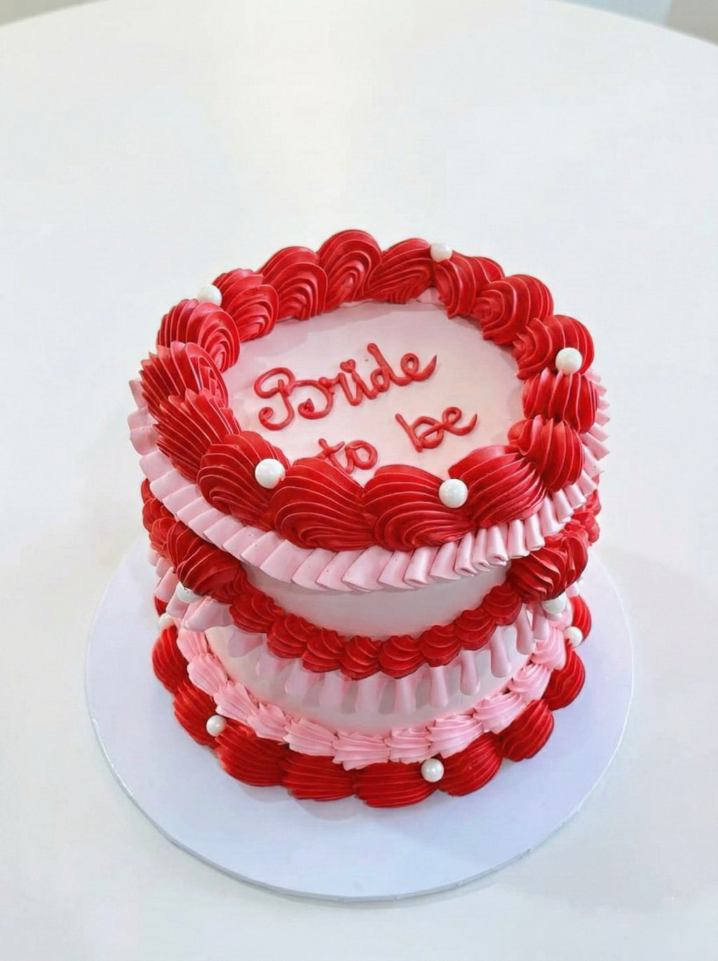 Red And Pink Round Vintage Cake Sydney