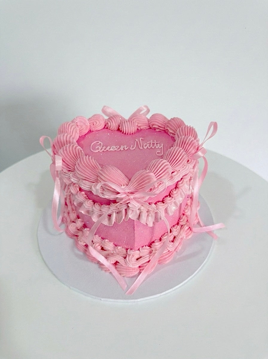 Classic Vintage Heart Cake Sydney / Pretty in Pink