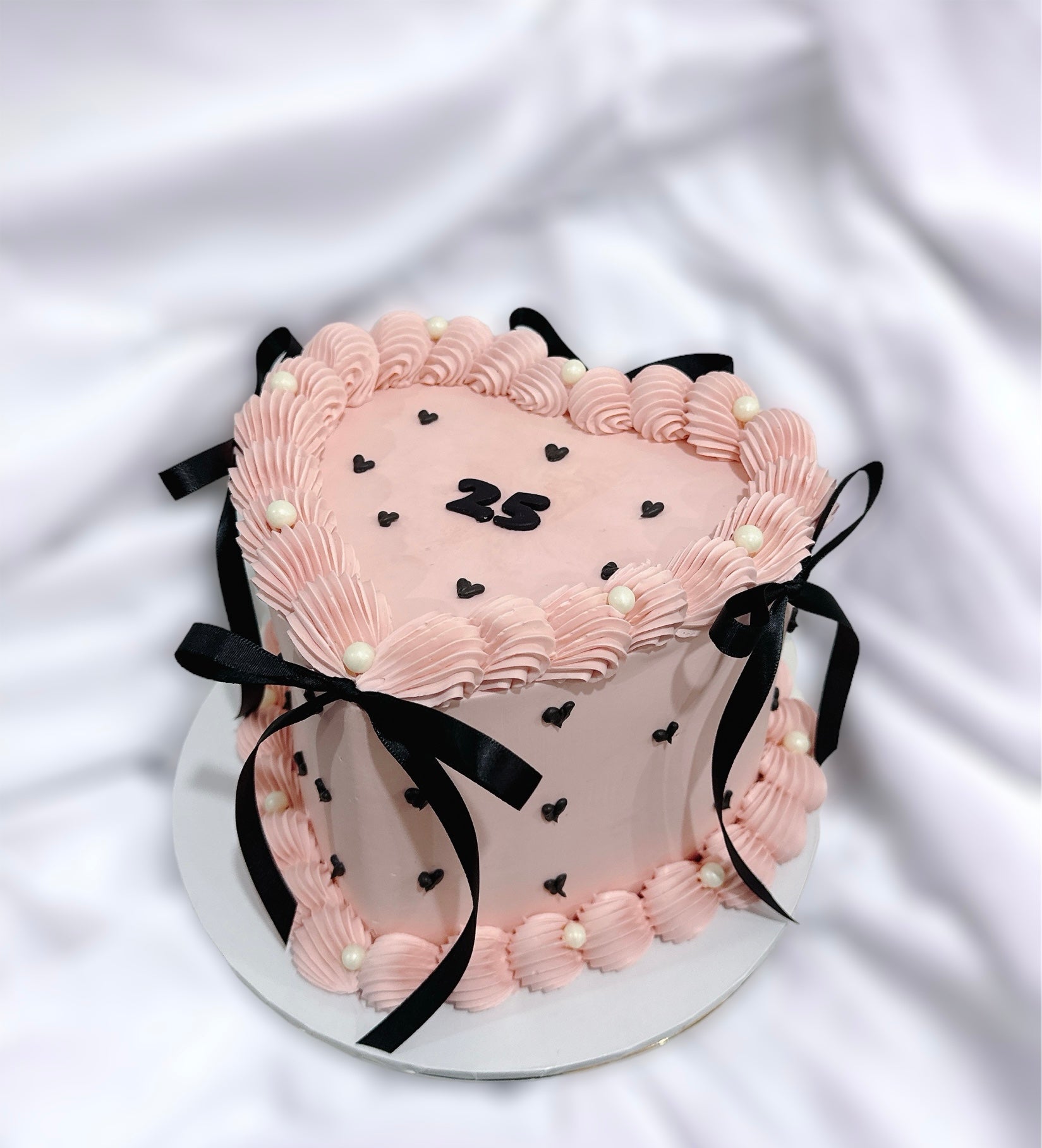 Heart Light Pink Vintage Cake Sydney