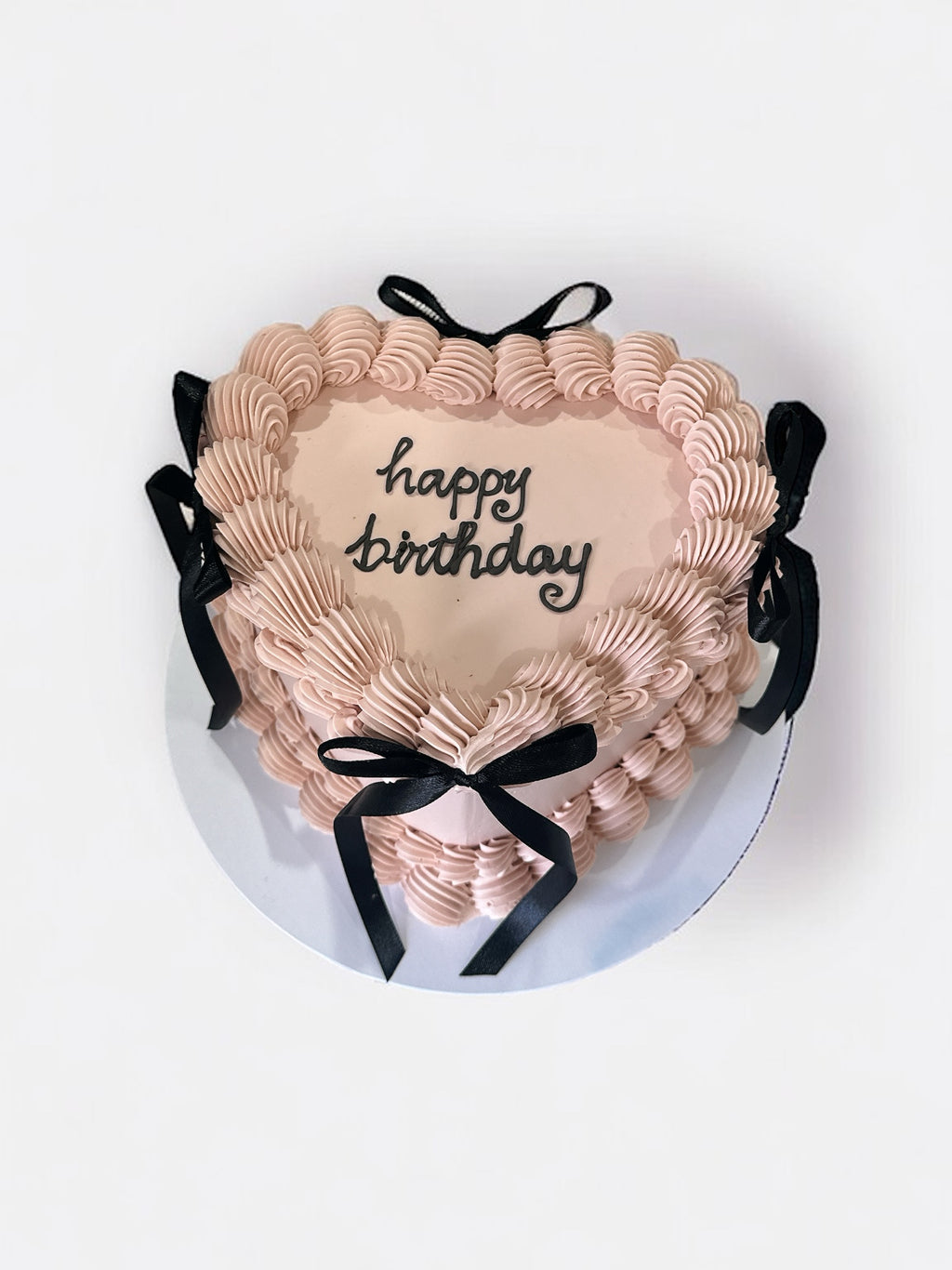 Nude Pink Heart Vintage Cake