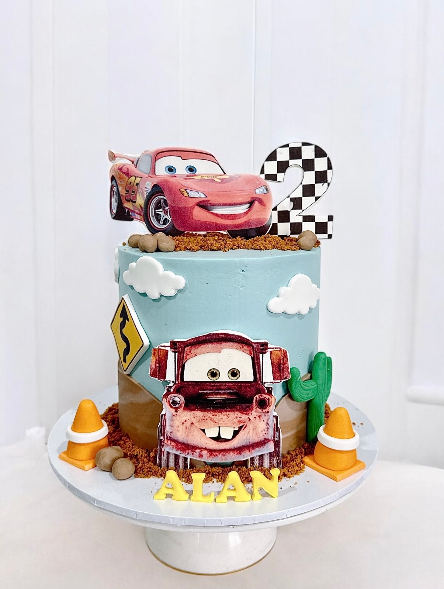 Car 3 Themed Birthday Cake