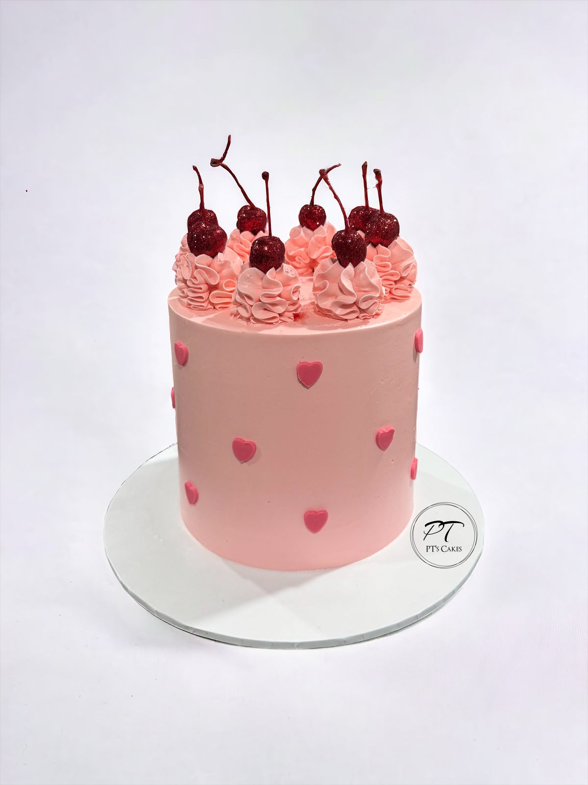 Cherries and Little Hearts Cake