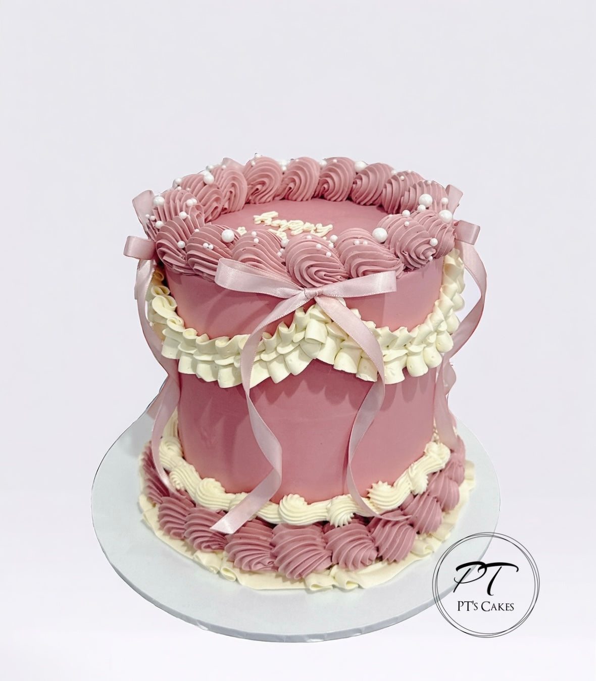 Pink Bows Vintage Cake Sydney