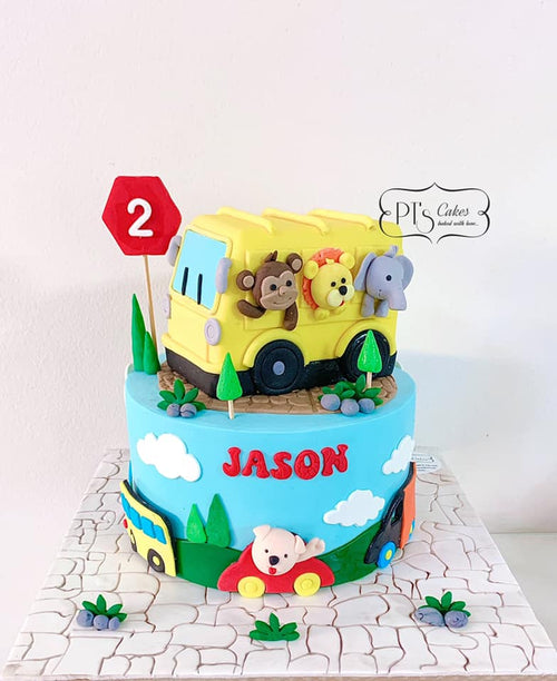 "Wheels on the bus" Animals Cakes