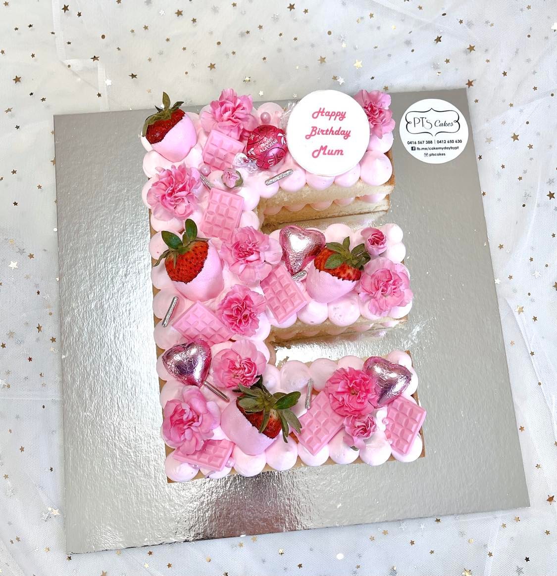 Letter/number pinkie - Sponge cake