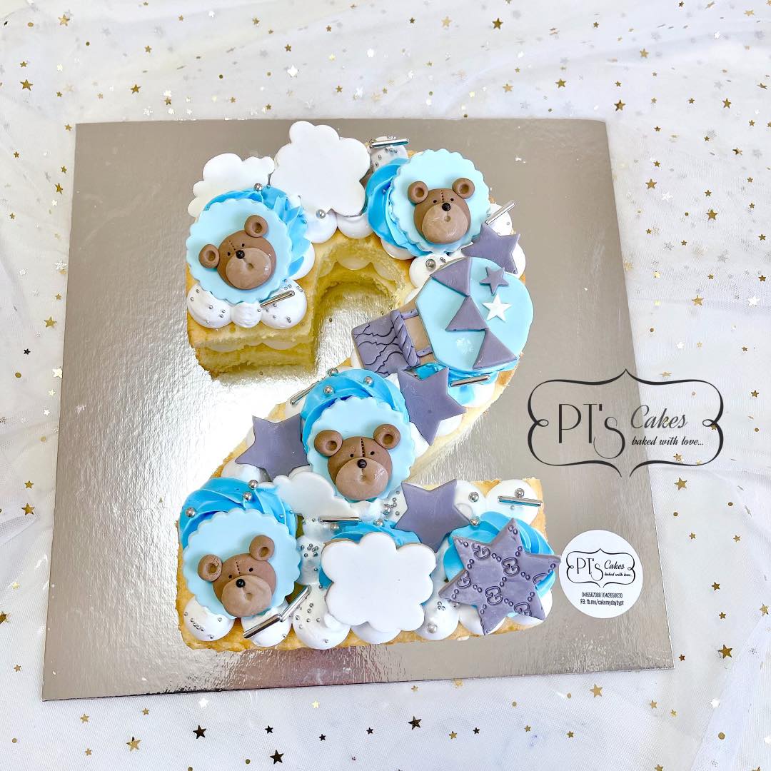 Custom Bear Letter/Number Sponge Cake